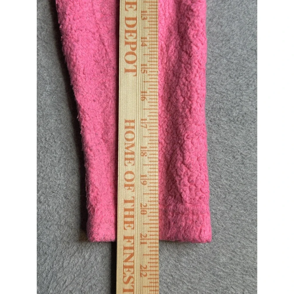 The North Face Jacket Girls XL 18 Pink Fuzzy Fleece Full‎ Zip Pockets Outdoor